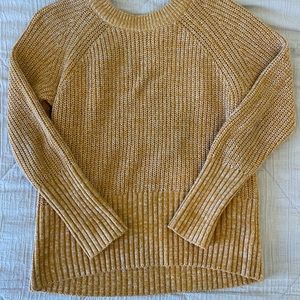 yellow knit sweater